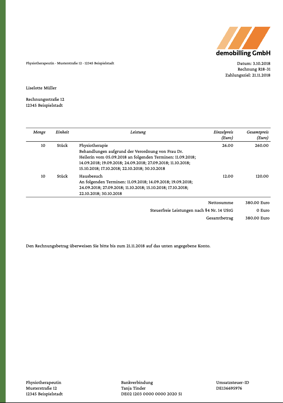 Standard-Rechnungs-PDF